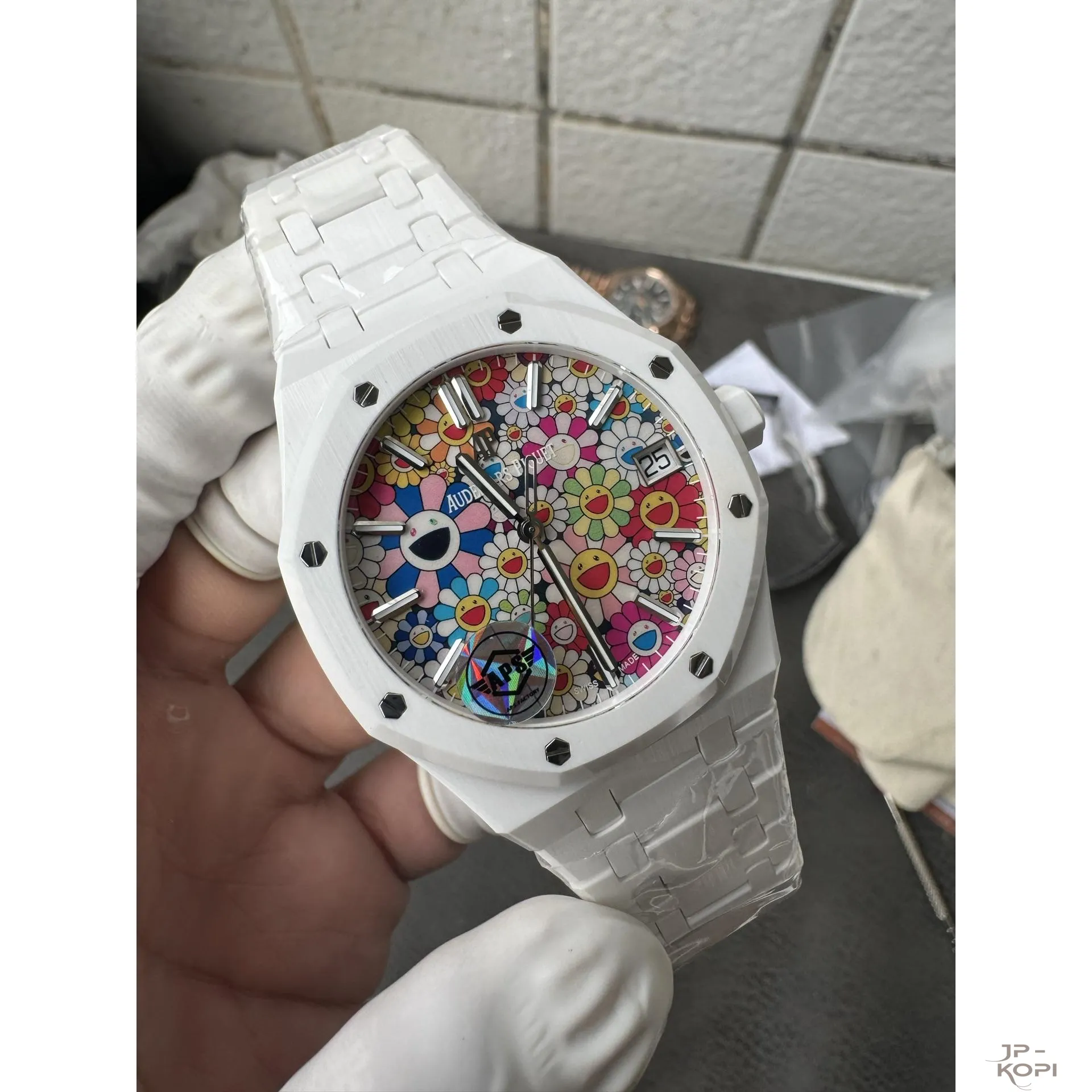 オーデマ・ピゲ ロイヤルオーク 15500 | スマイルフラワーダイアル ホワイトセラミック 41mm 【APS工場出品】 - 画像 (3)
