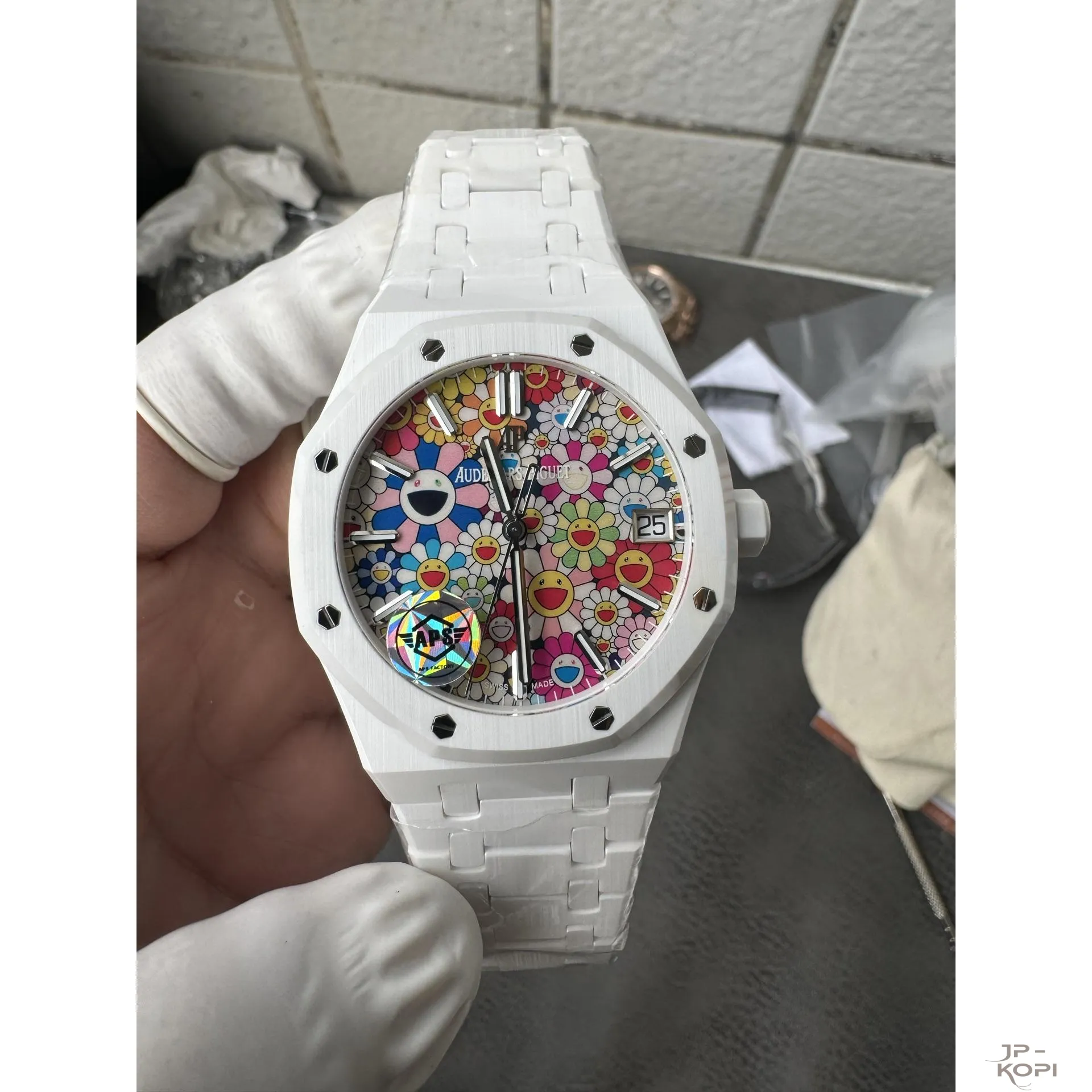 オーデマ・ピゲ ロイヤルオーク 15500 | スマイルフラワーダイアル ホワイトセラミック 41mm 【APS工場出品】 - 画像 (2)