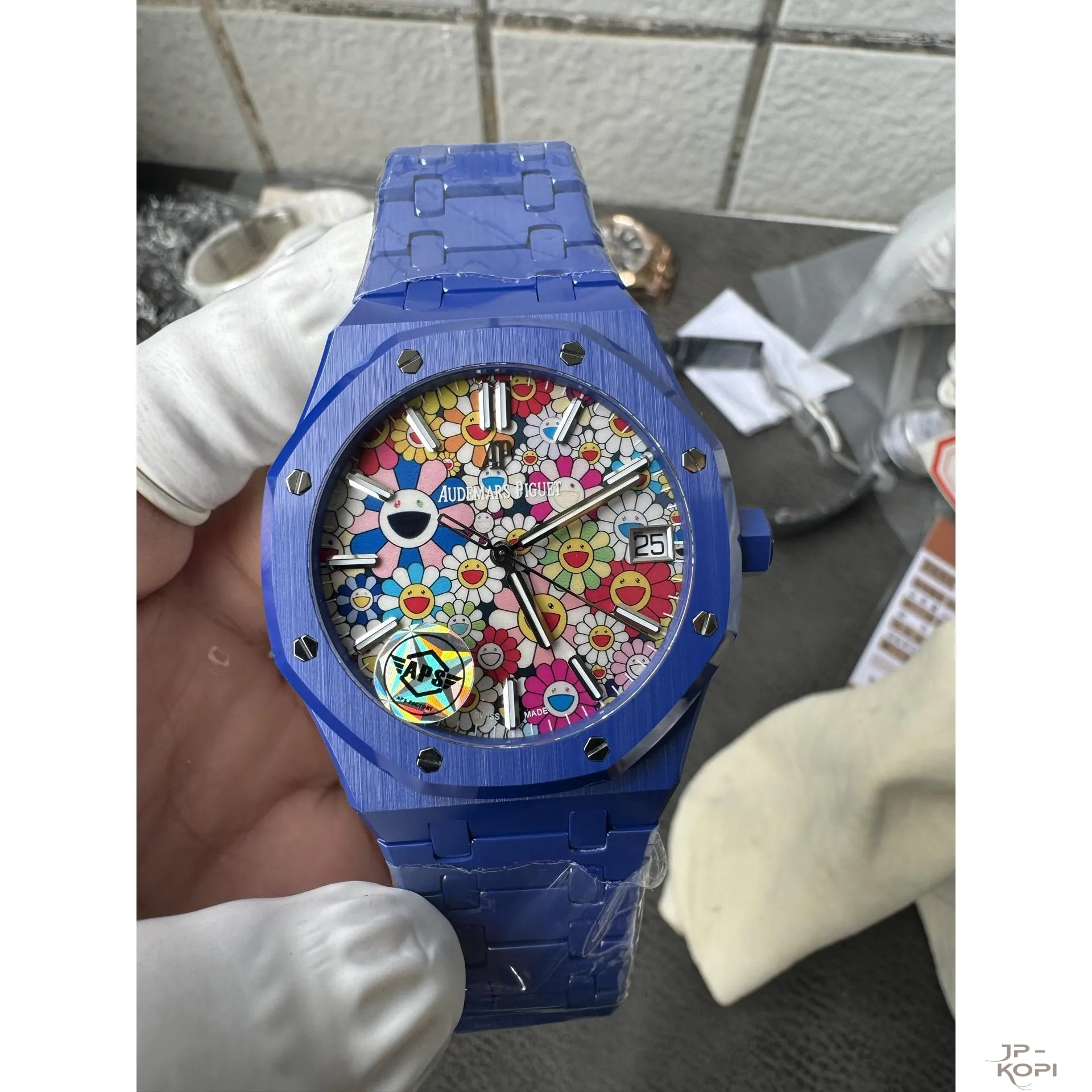 オーデマ・ピゲ ロイヤルオーク 15500 | スマイルフラワーダイアル ブルーセラミック 41mm 【APS工場出品】 - 画像 (2)