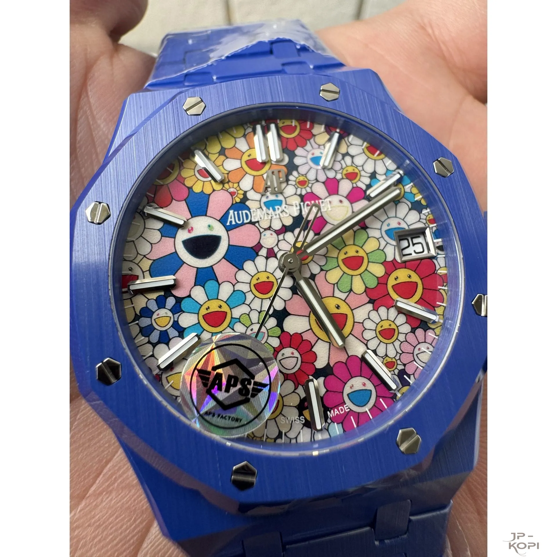オーデマ・ピゲ ロイヤルオーク 15500 | スマイルフラワーダイアル ブルーセラミック 41mm 【APS工場出品】 - 画像 (3)