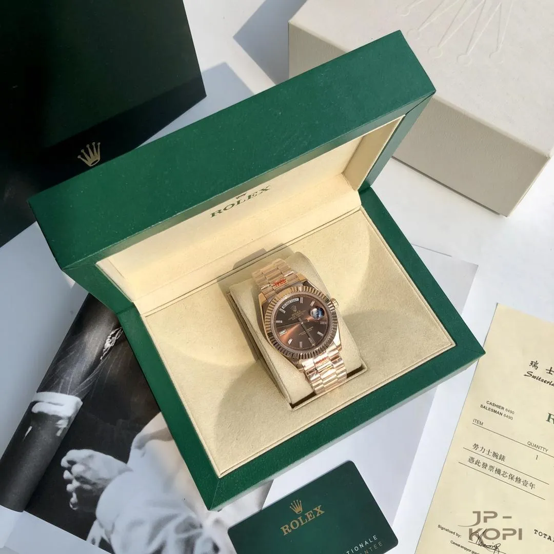 ロレックス デイデイト 40 228235-0003|チョコレート 10Pダイヤモン シチズン Cal.8205【激選コスパ高い腕時計】 - 画像 (8)