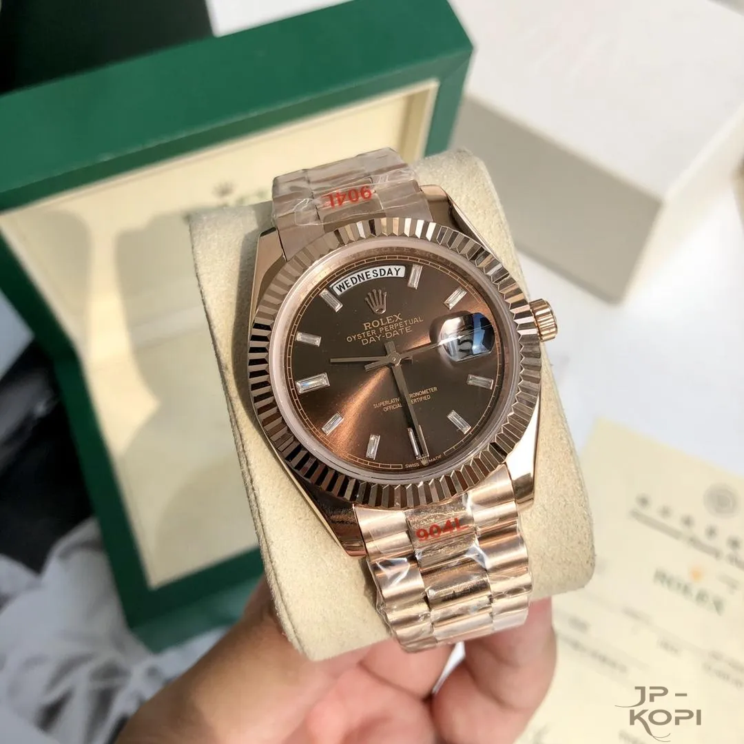 ロレックス デイデイト 40 228235-0003|チョコレート 10Pダイヤモン シチズン Cal.8205【激選コスパ高い腕時計】 - 画像 (2)