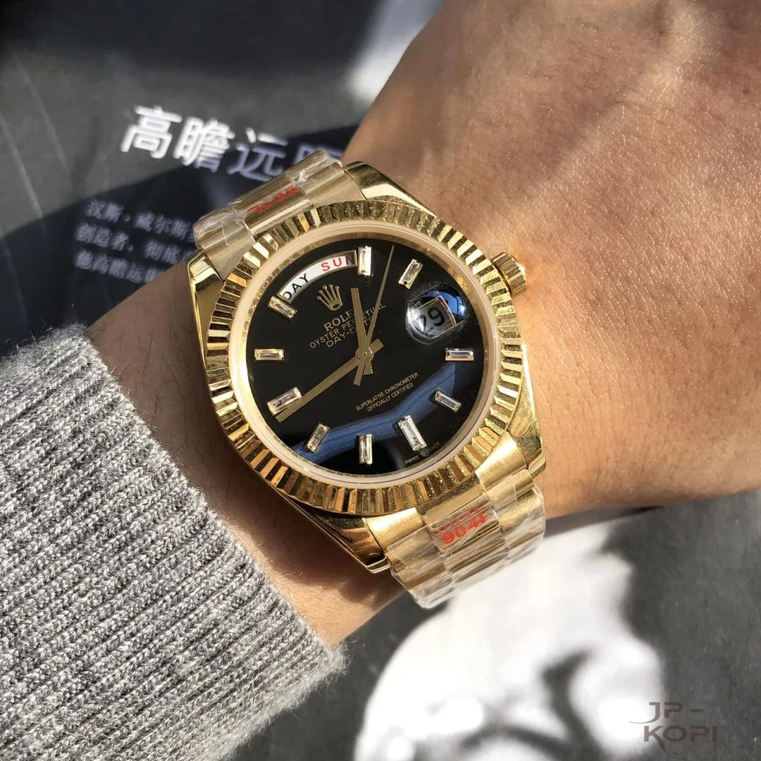 ロレックス デイデイト 40 228238-0004|ブラック 10Pダイヤモンド シチズン Cal.8205【激選コスパ高い腕時計】 - 画像 (8)