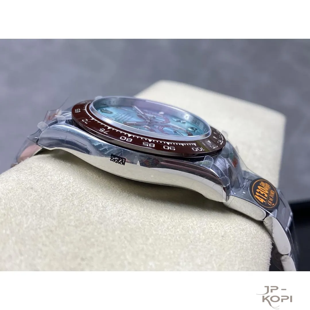 ロレックス デイトナ 116506|アイスブルーアラビア 40mm 丹東Cal.4130 加重版【QF工場製 高品質コピー腕時計】 - 画像 (6)