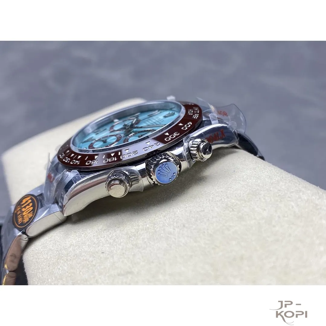 ロレックス デイトナ 116506|アイスブルーアラビア 40mm 丹東Cal.4130 加重版【QF工場製 高品質コピー腕時計】 - 画像 (7)