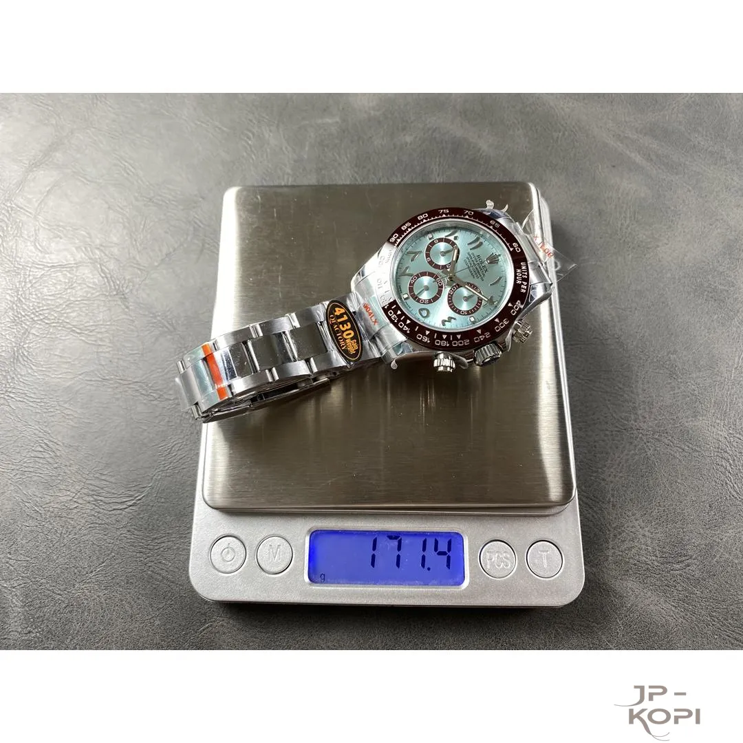 ロレックス デイトナ 116506|アイスブルーアラビア 40mm 丹東Cal.4130 加重版【QF工場製 高品質コピー腕時計】 - 画像 (10)