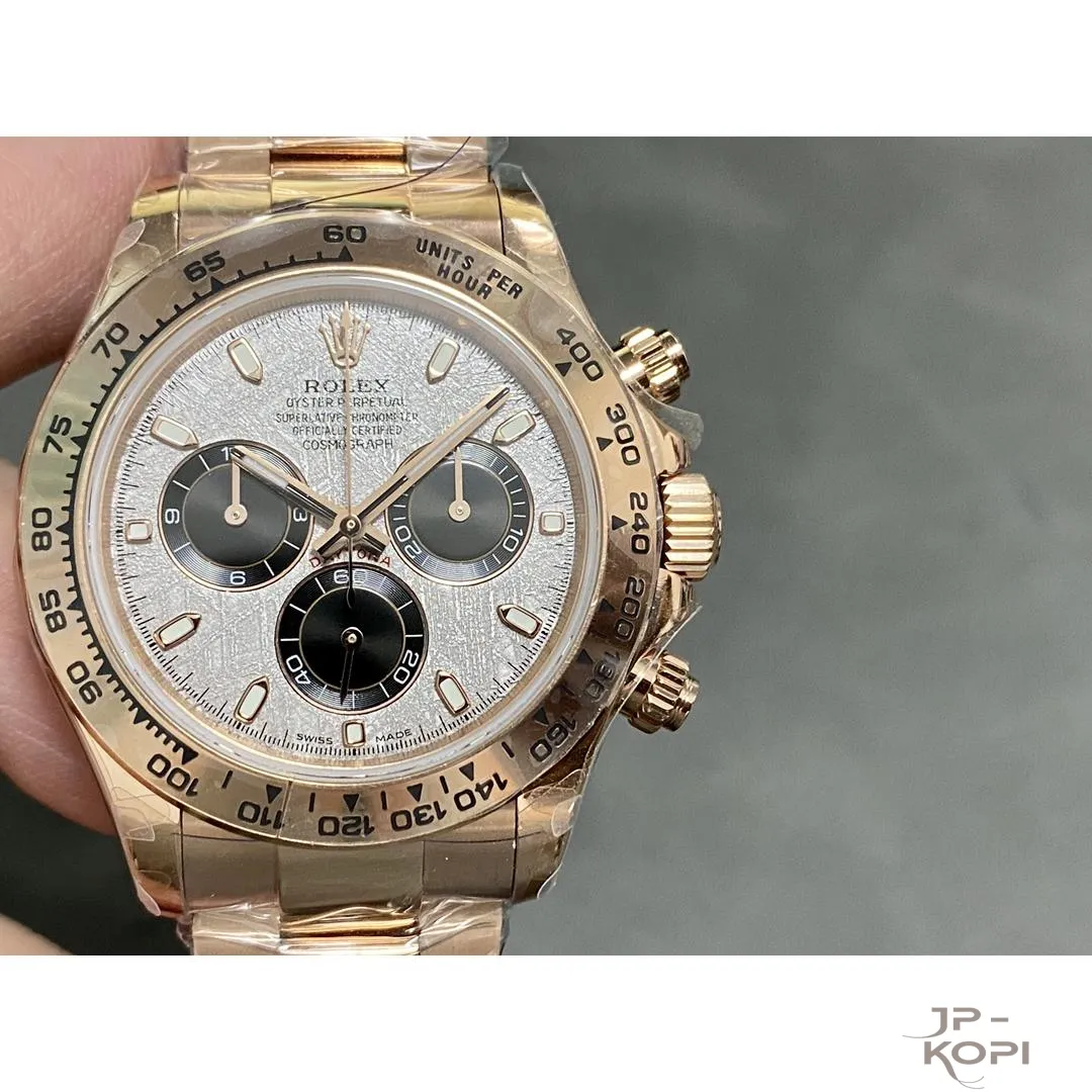 ロレックス デイトナ 116505-0014|メテオライト&ブラック 40mm 丹東Cal.4130 加重版【QF工場製 高品質コピー腕時計】 - 画像 (2)