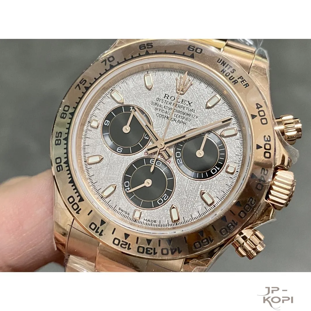 ロレックス デイトナ 116505-0014|メテオライト&ブラック 40mm 丹東Cal.4130 加重版【QF工場製 高品質コピー腕時計】 - 画像 (4)