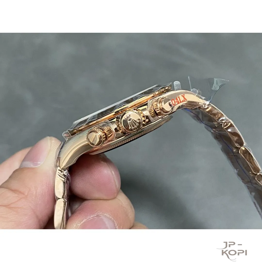 ロレックス デイトナ 116505-0014|メテオライト&ブラック 40mm 丹東Cal.4130 加重版【QF工場製 高品質コピー腕時計】 - 画像 (7)