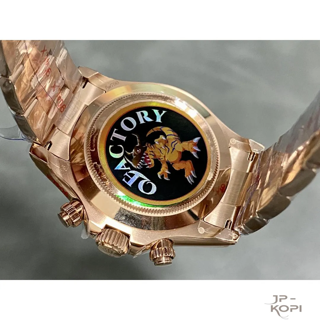 ロレックス デイトナ 116505-0014|メテオライト&ブラック 40mm 丹東Cal.4130 加重版【QF工場製 高品質コピー腕時計】 - 画像 (8)