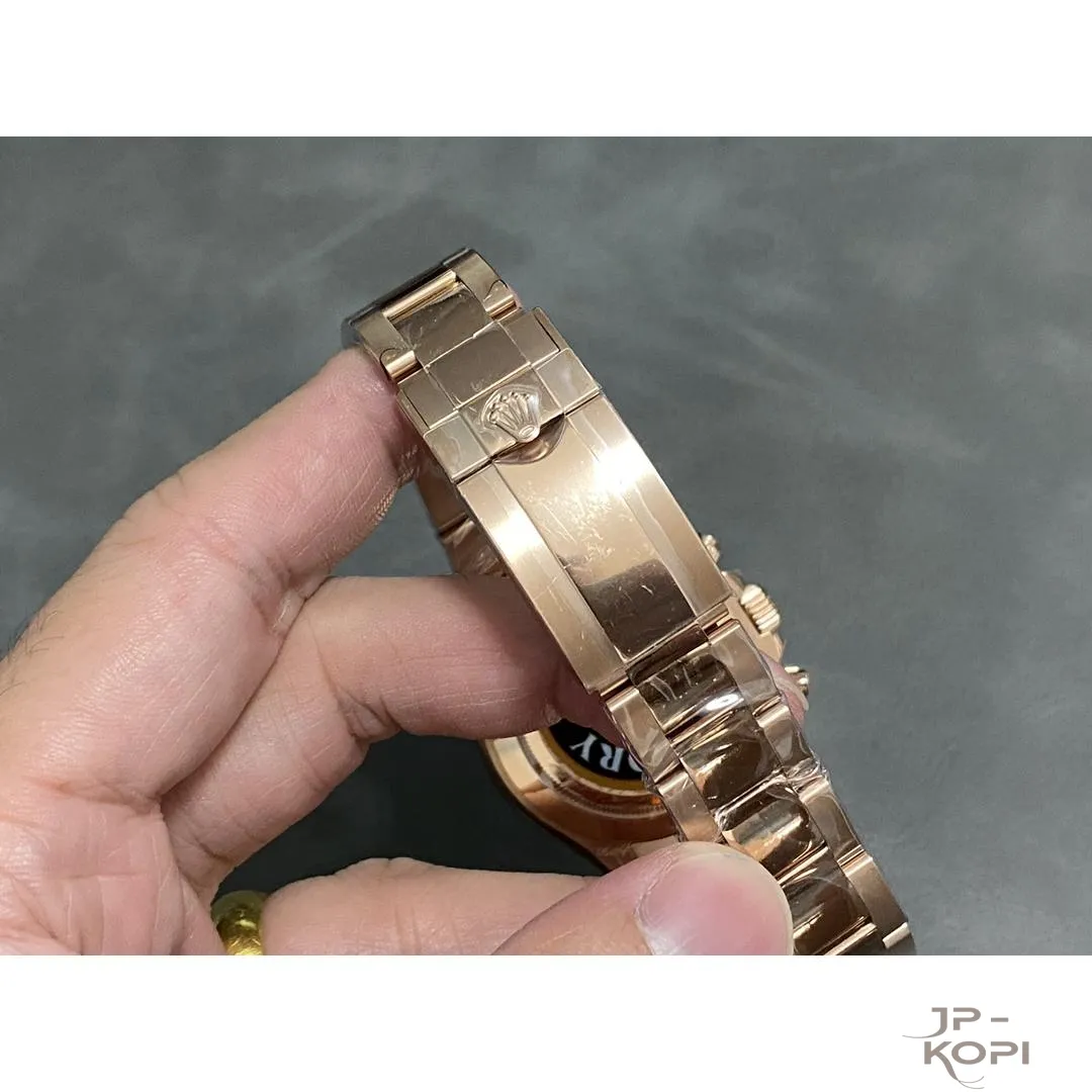ロレックス デイトナ 116505-0014|メテオライト&ブラック 40mm 丹東Cal.4130 加重版【QF工場製 高品質コピー腕時計】 - 画像 (9)