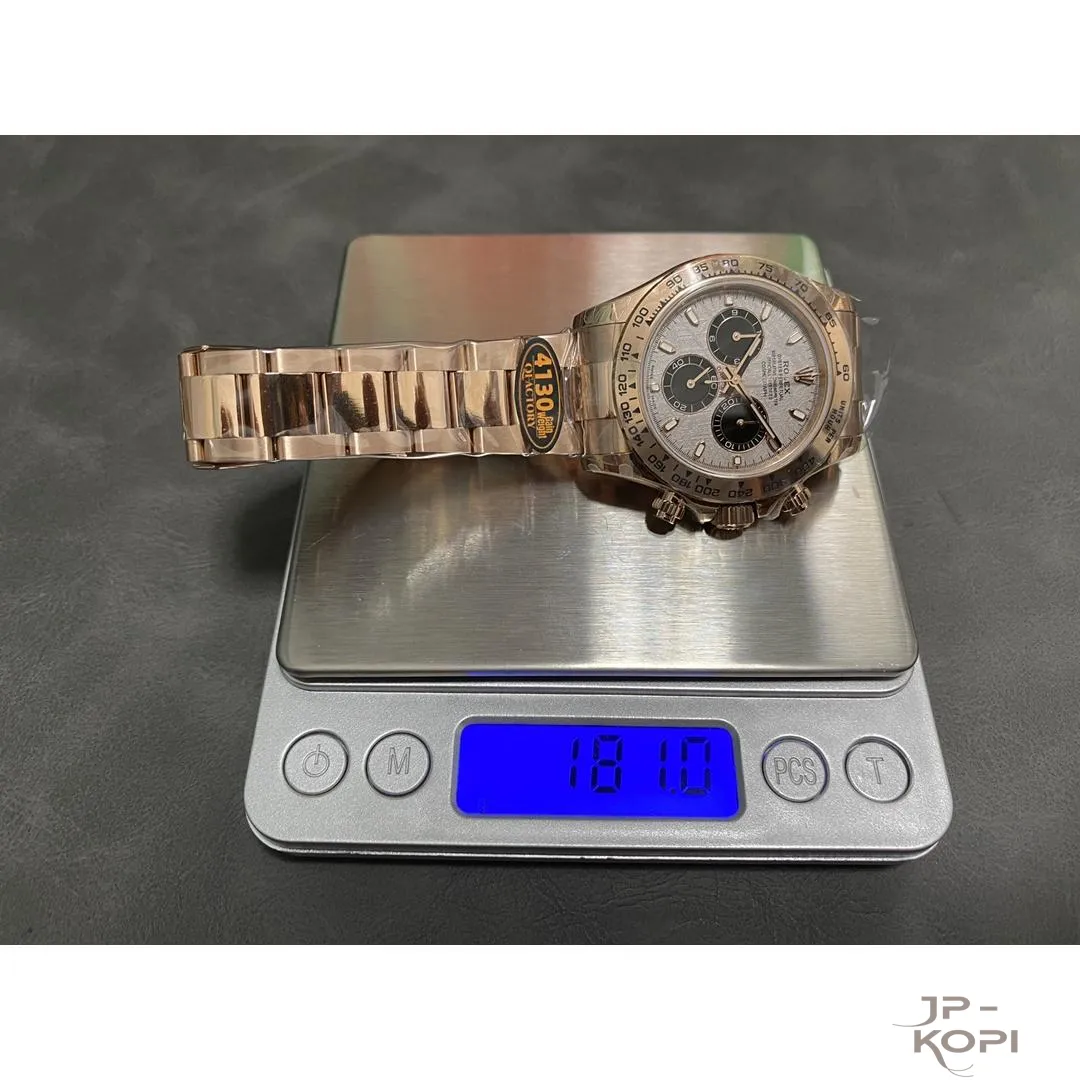 ロレックス デイトナ 116505-0014|メテオライト&ブラック 40mm 丹東Cal.4130 加重版【QF工場製 高品質コピー腕時計】 - 画像 (10)