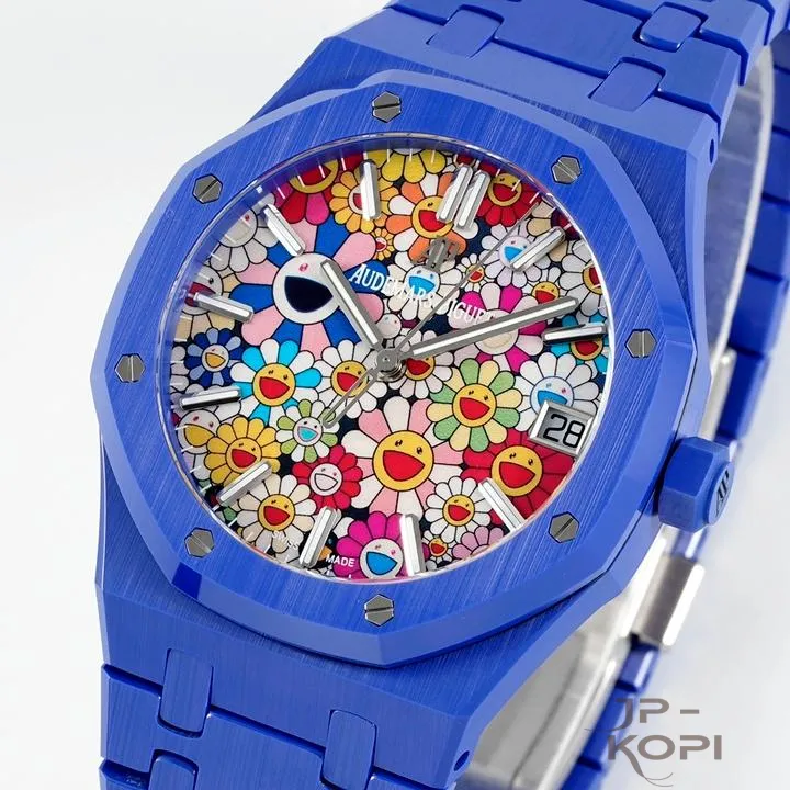 オーデマ・ピゲ ロイヤルオーク 15500 | スマイルフラワーダイアル ブルーセラミック 41mm 【APS工場出品】 - 画像 (4)