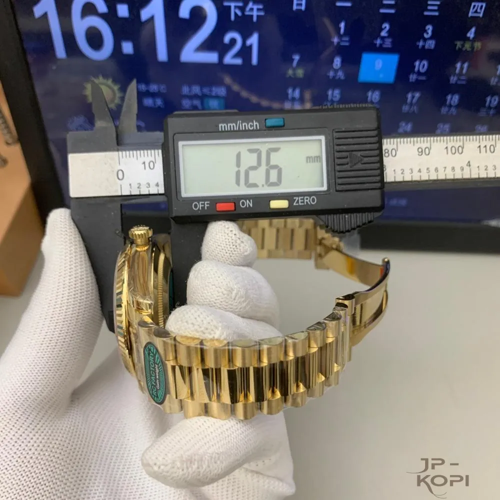 ロレックス デイデイト 40mm M228238-0004|ブライトブラック ダイヤ付き 上海Cal.3255 加重版【RC工場製 高品質コピー腕時計】 - 画像 (11)