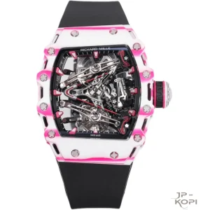 リシャール・ミル RM 38-02 トゥールビヨン Bubba Watson|ピンク×ホワイト TPT® ケース ブラックバンド【RM工場製】