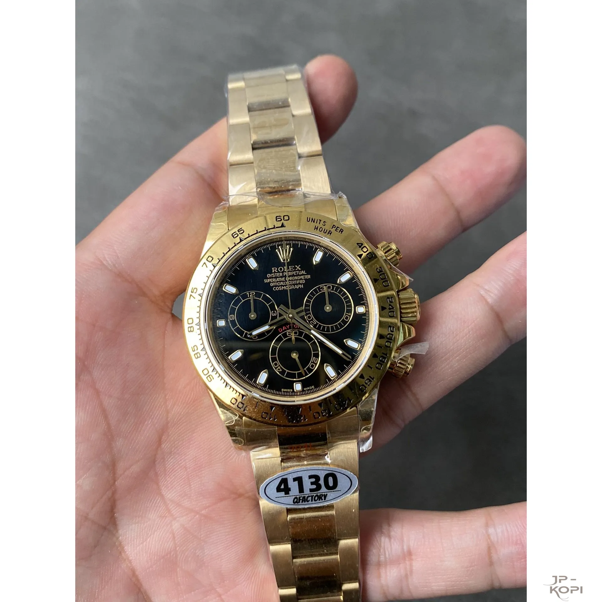 ロレックス デイトナ 116508|ブラック 上海Cal.4130 加重版【QF工場製 高品質コピー腕時計】 - 画像 (2)