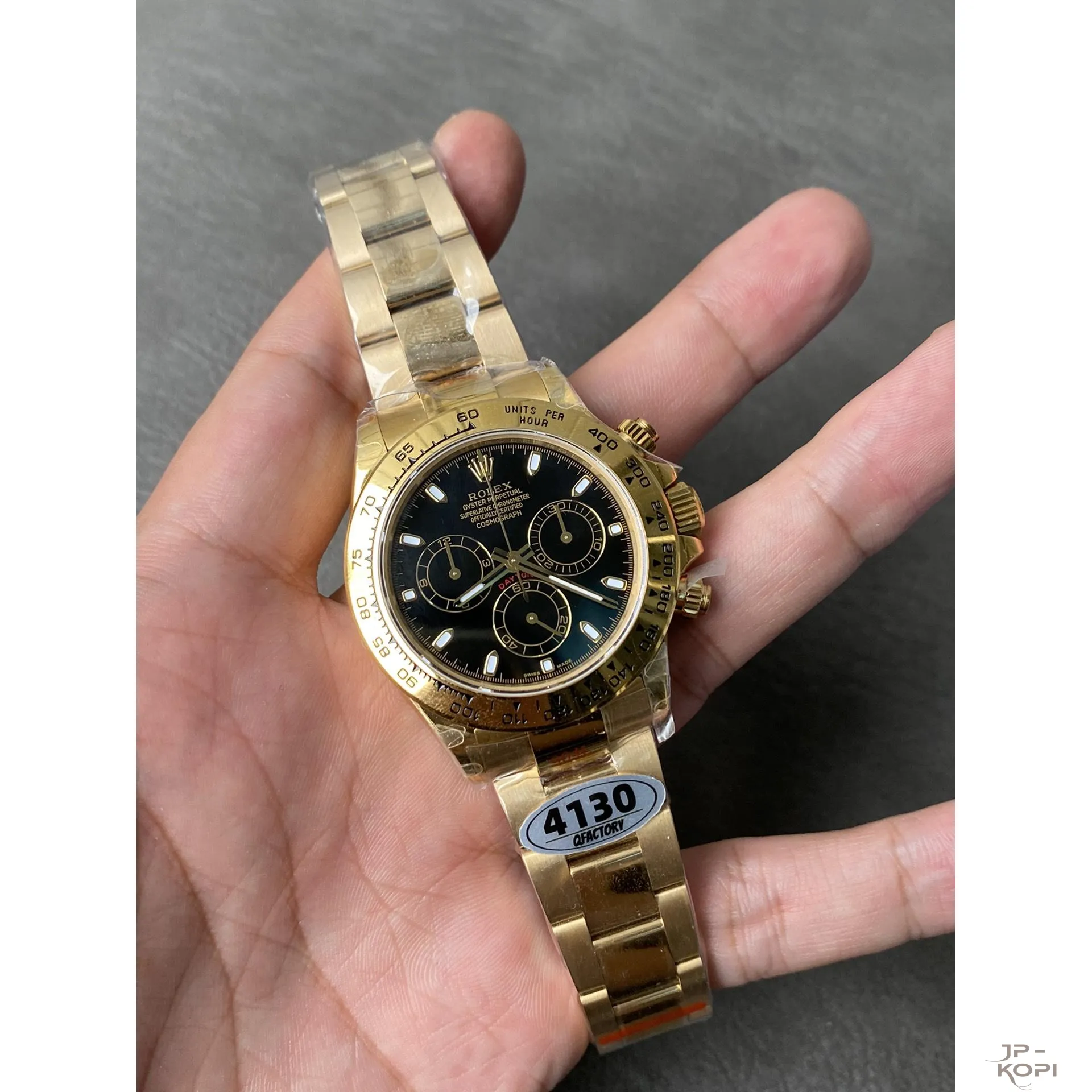 ロレックス デイトナ 116508|ブラック 上海Cal.4130 加重版【QF工場製 高品質コピー腕時計】 - 画像 (4)