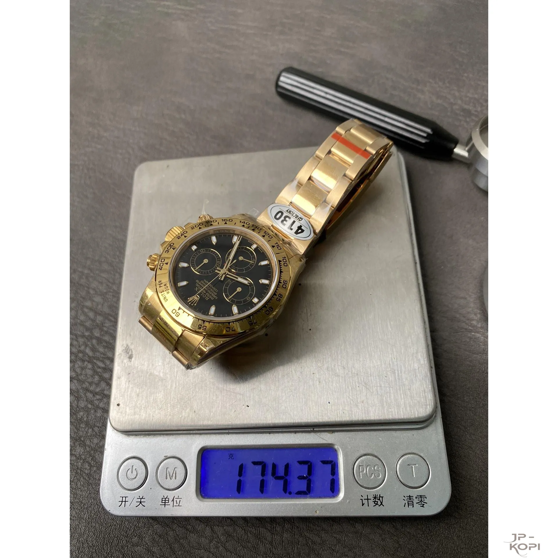 ロレックス デイトナ 116508|ブラック 上海Cal.4130 加重版【QF工場製 高品質コピー腕時計】 - 画像 (10)