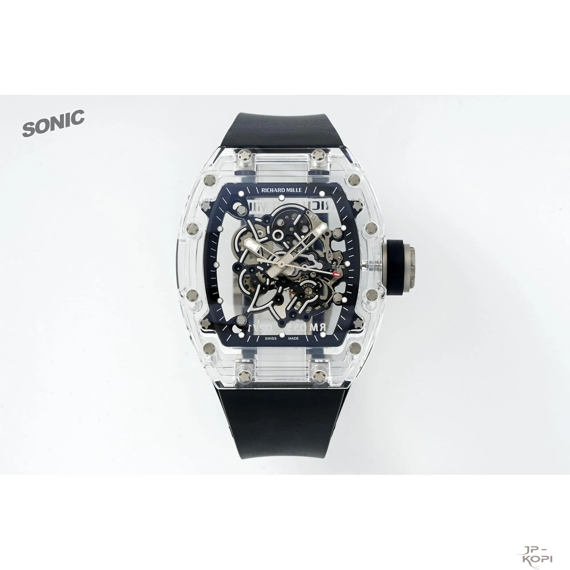 リシャール・ミル RM055|透明クリスタルケース × ブラックウィンドウ【Sonic工場カスタムモデル】 - 画像 (2)