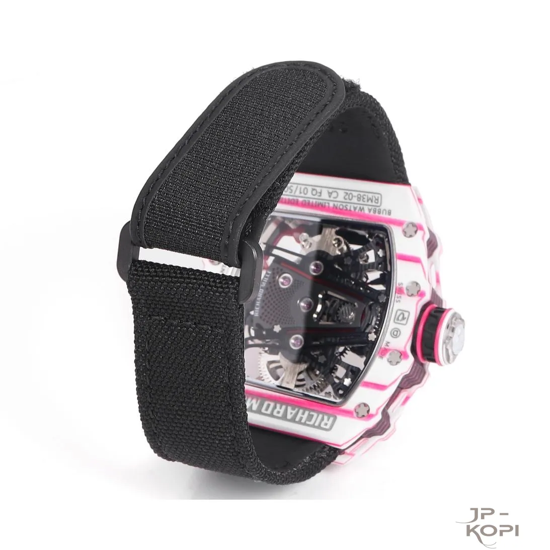リシャール・ミル RM 38-02 トゥールビヨン Bubba Watson|ピンク×ホワイト TPT® ケース ブラックバンド【RM工場製】 - 画像 (19)