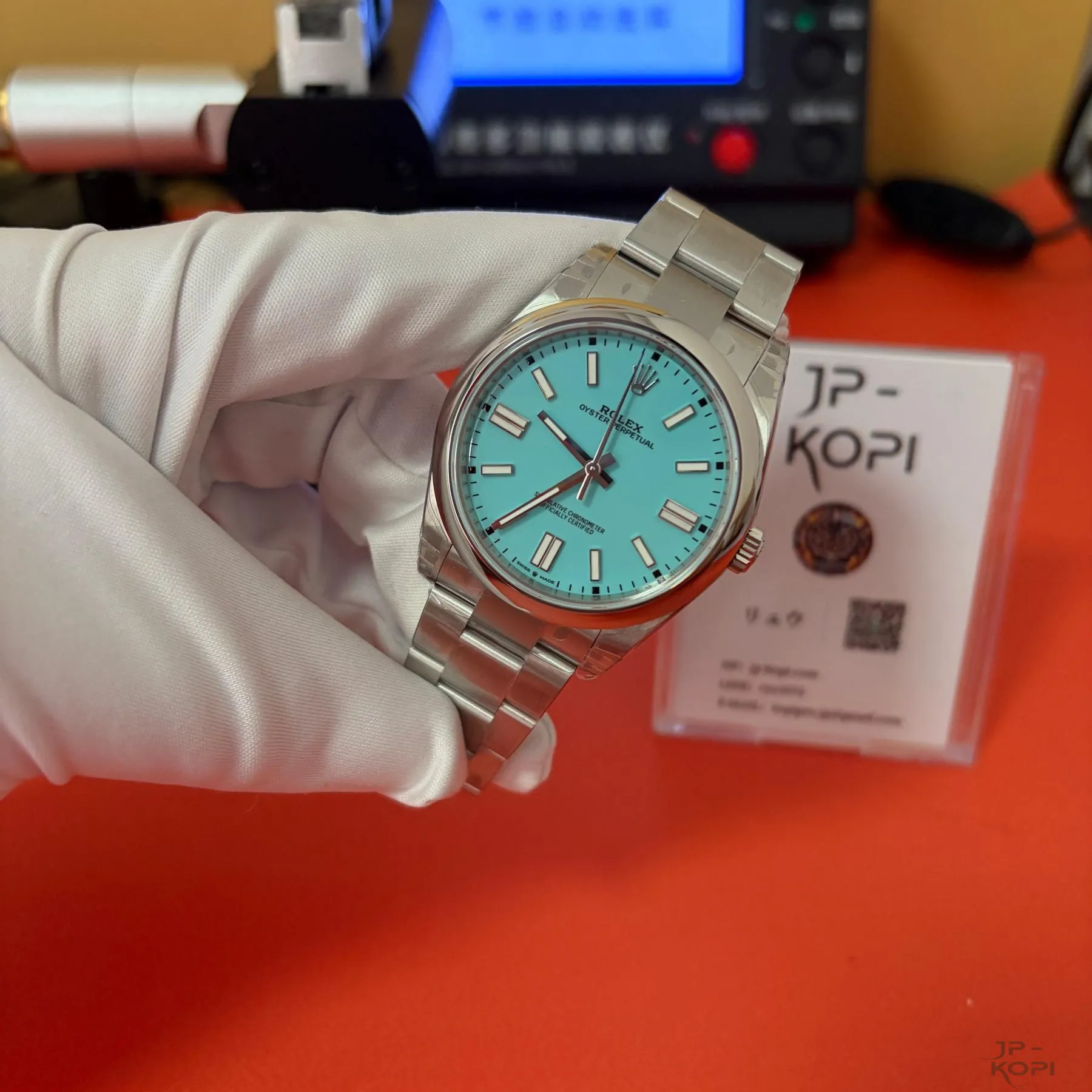 ロレックス オイスターパーペチュアル 124300|ターコイズブルー 41mm 丹東3230【VS工場製】 - 画像 (3)