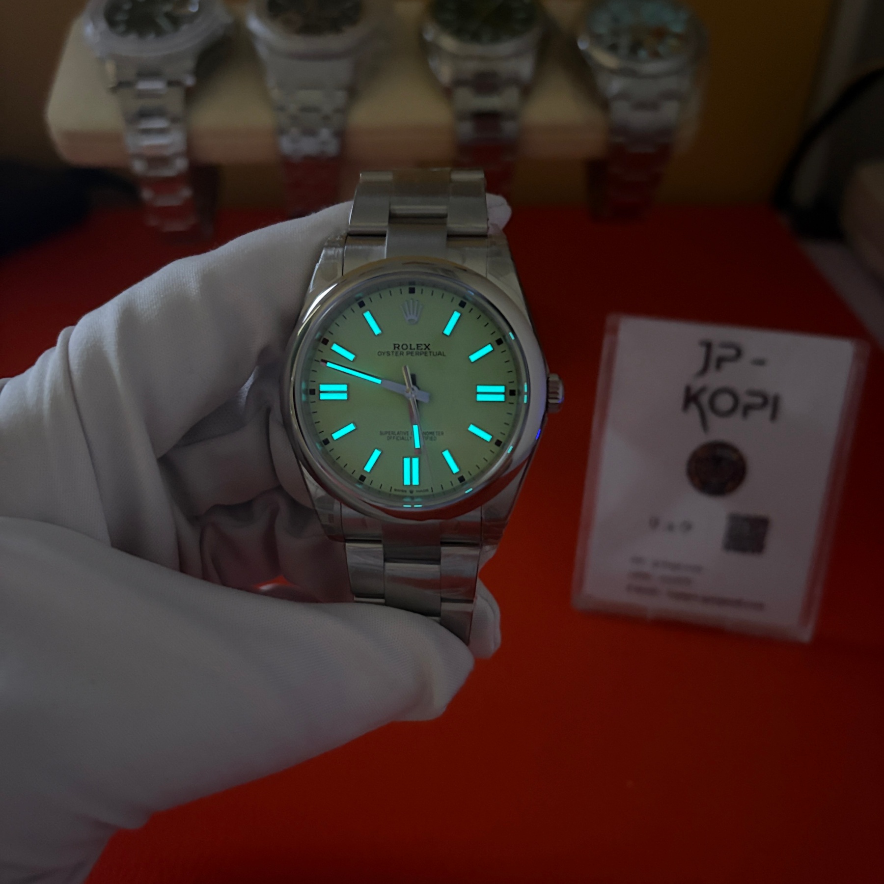 ロレックス オイスターパーペチュアル 134300|ピスタチオグリーン ノンデイト 41mm 【VS工場製】 - 画像 (15)