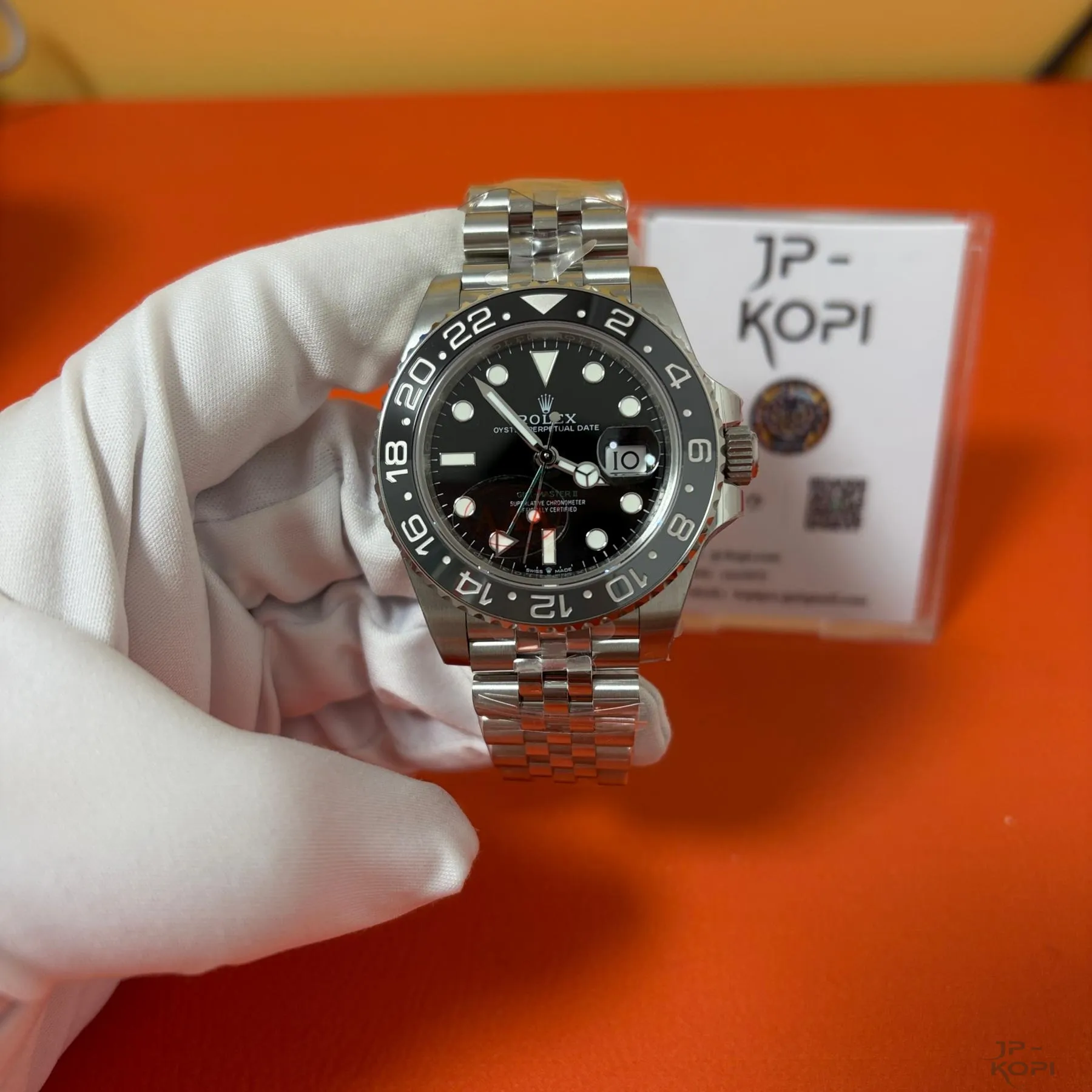 ロレックス GMTマスター II 126710GRNR|ブラック×グレー ジュビリーブレス 丹東Cal.3285【VS工場製 高品質コピー腕時計】 - 画像 (2)