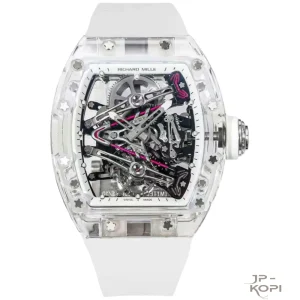 リシャール・ミル RM38-02 トゥールビヨン Bubba Watson|透明クリスタルケース ホワイトバンド【RM工場製】