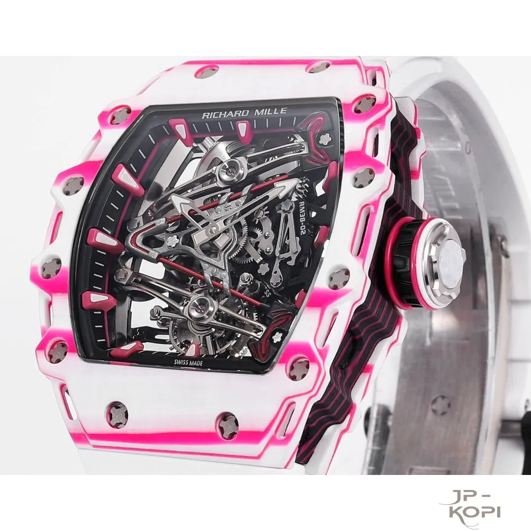 リシャール・ミル RM 38-02 トゥールビヨン Bubba Watson|ピンク×ホワイト ホワイトバンド TPT® ケース【RM工場製】 - 画像 (3)