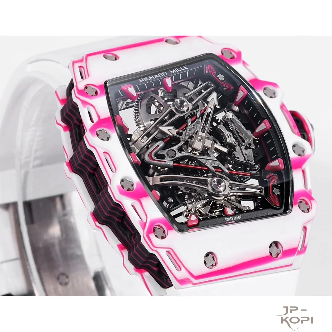 リシャール・ミル RM 38-02 トゥールビヨン Bubba Watson|ピンク×ホワイト ホワイトバンド TPT® ケース【RM工場製】 - 画像 (4)