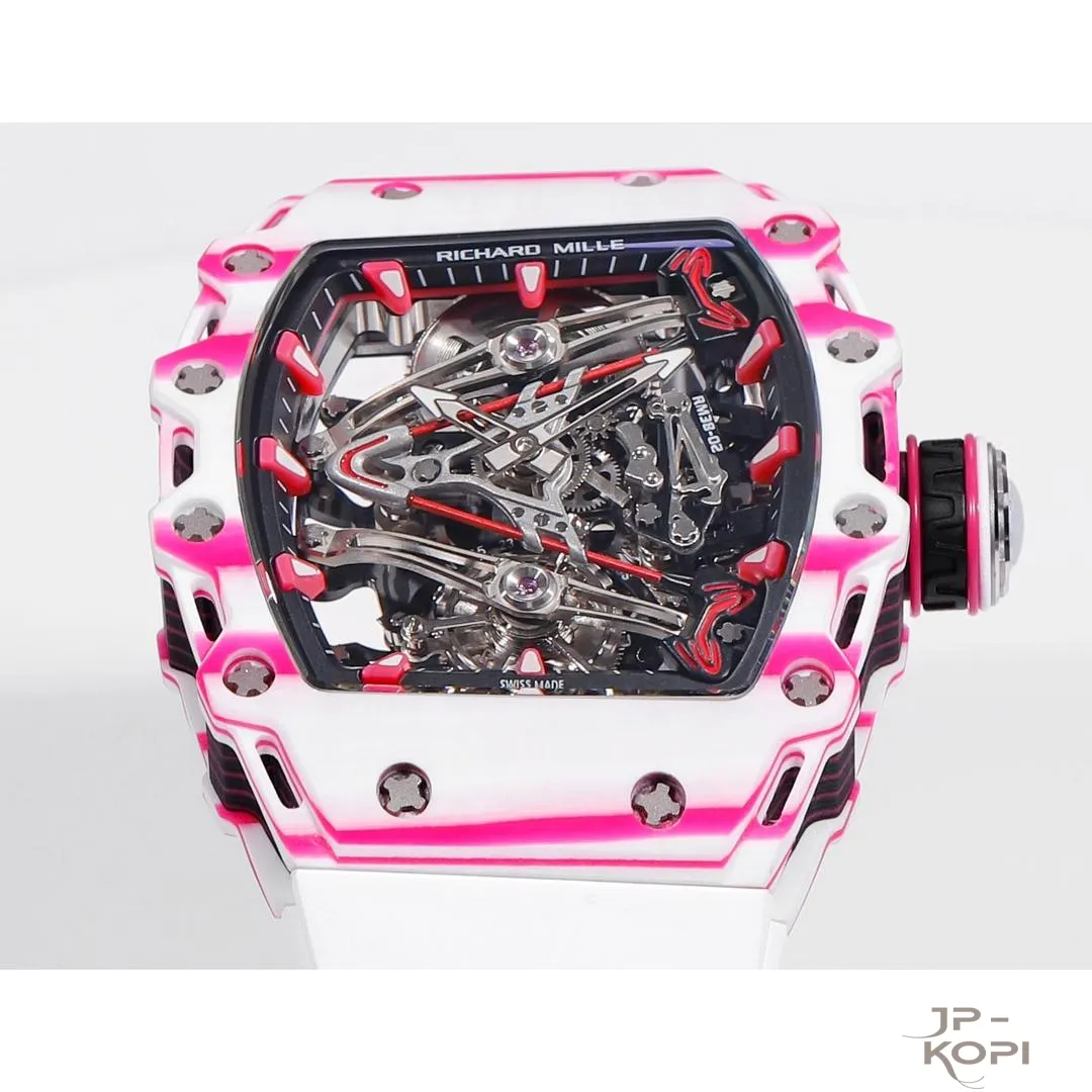 リシャール・ミル RM 38-02 トゥールビヨン Bubba Watson|ピンク×ホワイト ホワイトバンド TPT® ケース【RM工場製】 - 画像 (6)