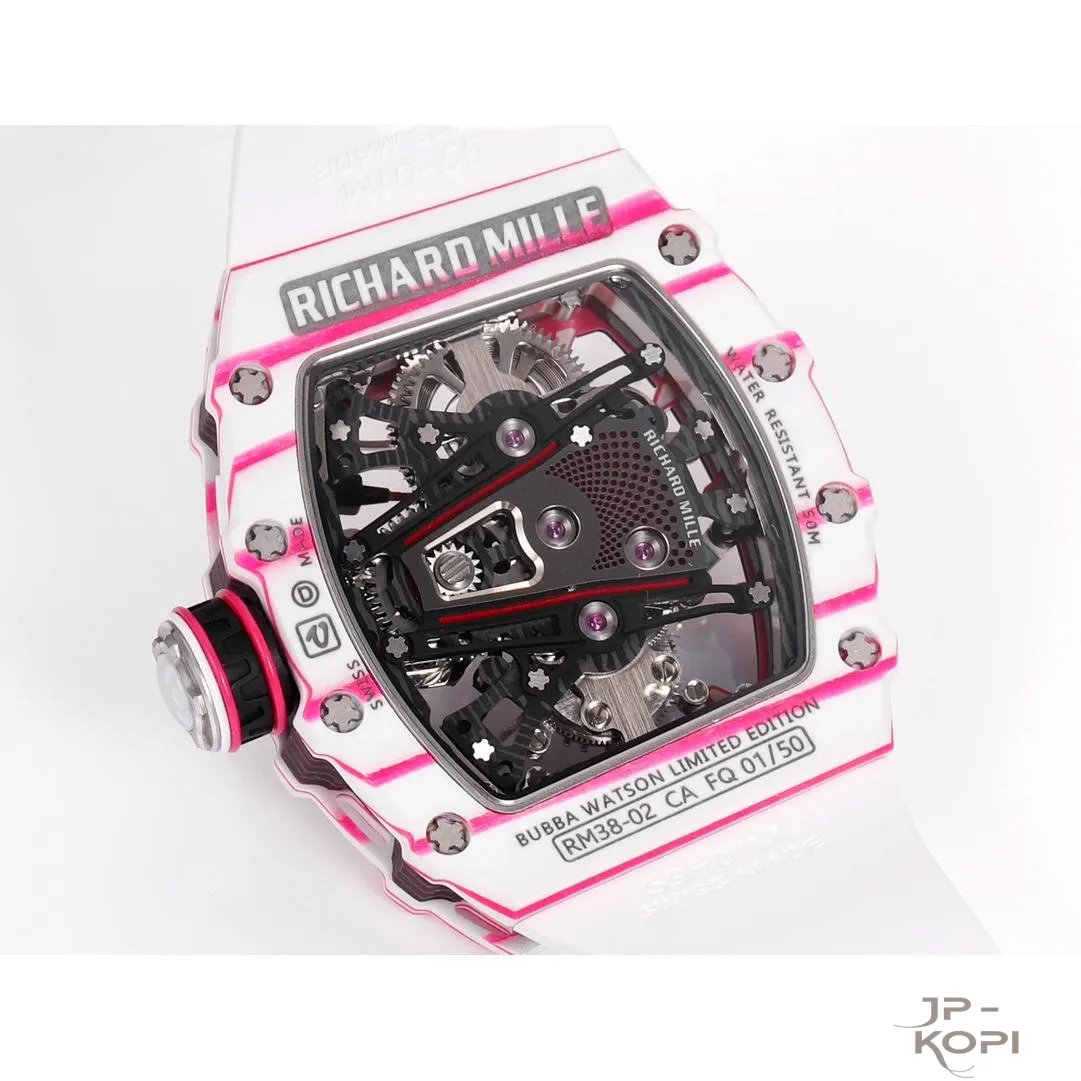 リシャール・ミル RM 38-02 トゥールビヨン Bubba Watson|ピンク×ホワイト ホワイトバンド TPT® ケース【RM工場製】 - 画像 (8)