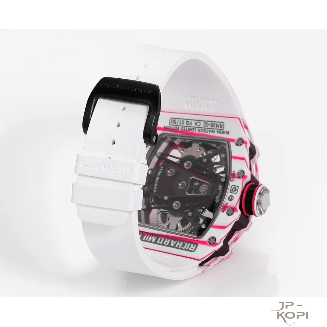 リシャール・ミル RM 38-02 トゥールビヨン Bubba Watson|ピンク×ホワイト ホワイトバンド TPT® ケース【RM工場製】 - 画像 (10)