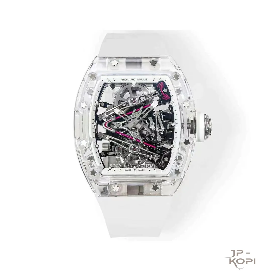 リシャール・ミル RM38-02 トゥールビヨン Bubba Watson|透明クリスタルケース ホワイトバンド【RM工場製】 - 画像 (2)