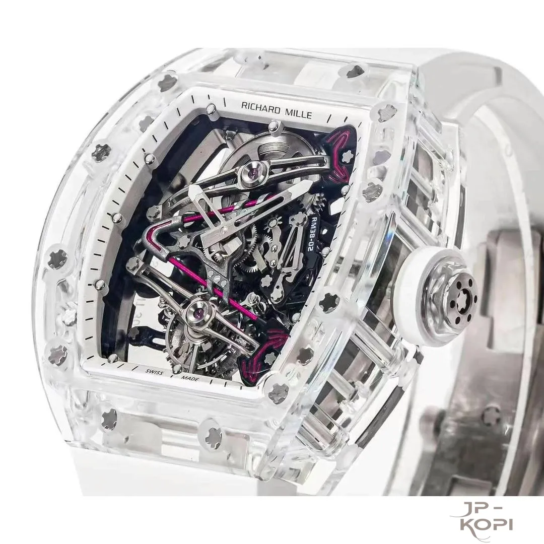 リシャール・ミル RM38-02 トゥールビヨン Bubba Watson|透明クリスタルケース ホワイトバンド【RM工場製】 - 画像 (6)