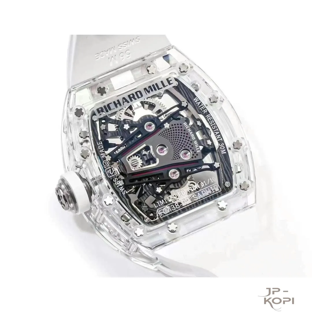 リシャール・ミル RM38-02 トゥールビヨン Bubba Watson|透明クリスタルケース ホワイトバンド【RM工場製】 - 画像 (8)
