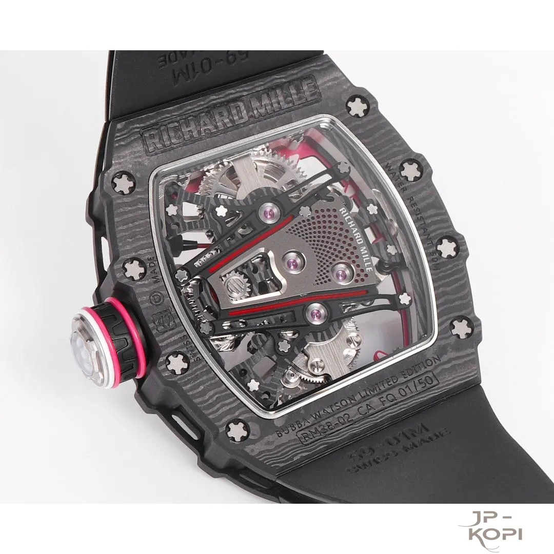 リシャール・ミル RM38-02 トゥールビヨン Bubba Watson|ブラックカーボンケース ブラックバンド【RM工場製】 - 画像 (8)