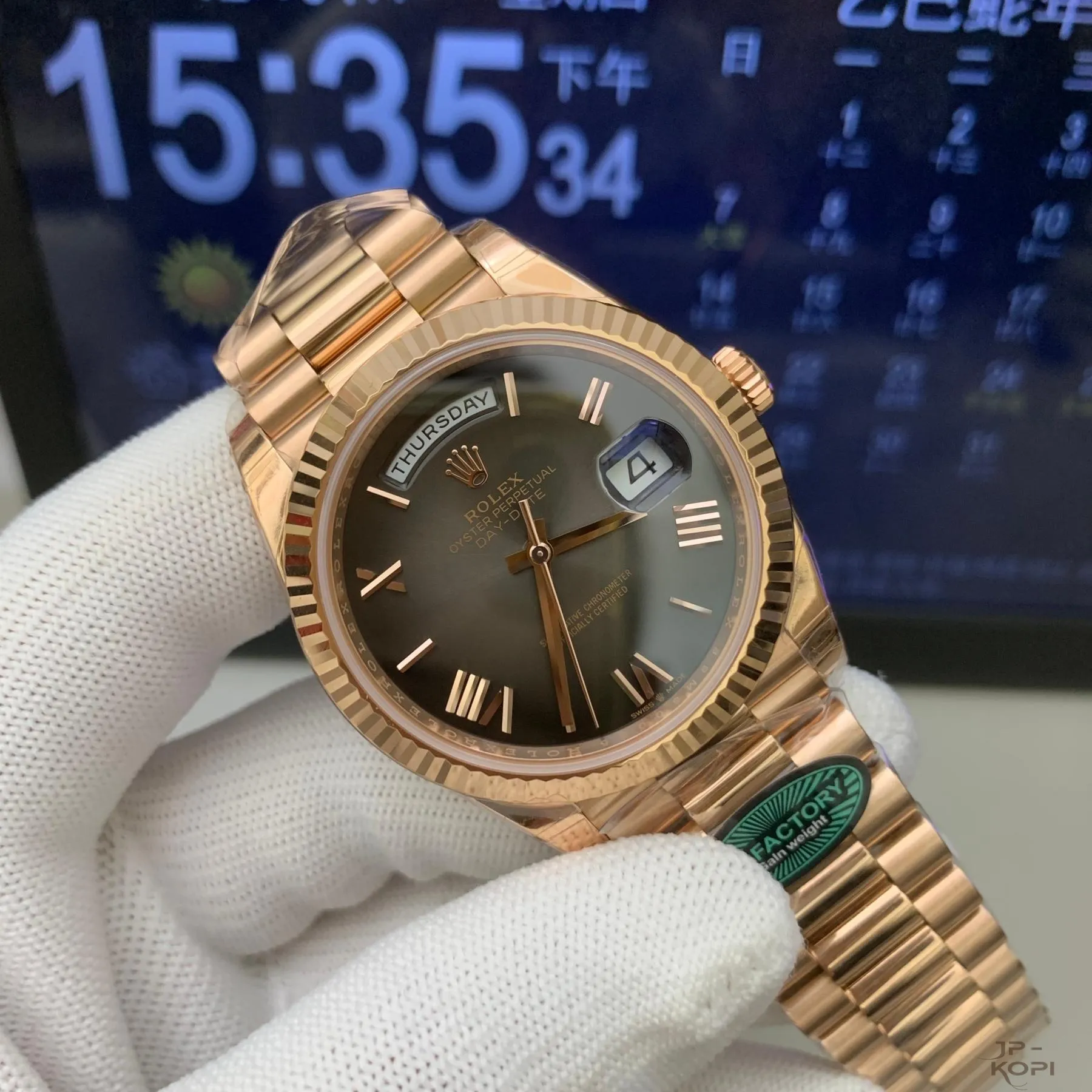 ロレックス デイデイト 228235-0055|ローズゴールド × スレートオンブレダイヤル【RC工場製】 - 画像 (3)