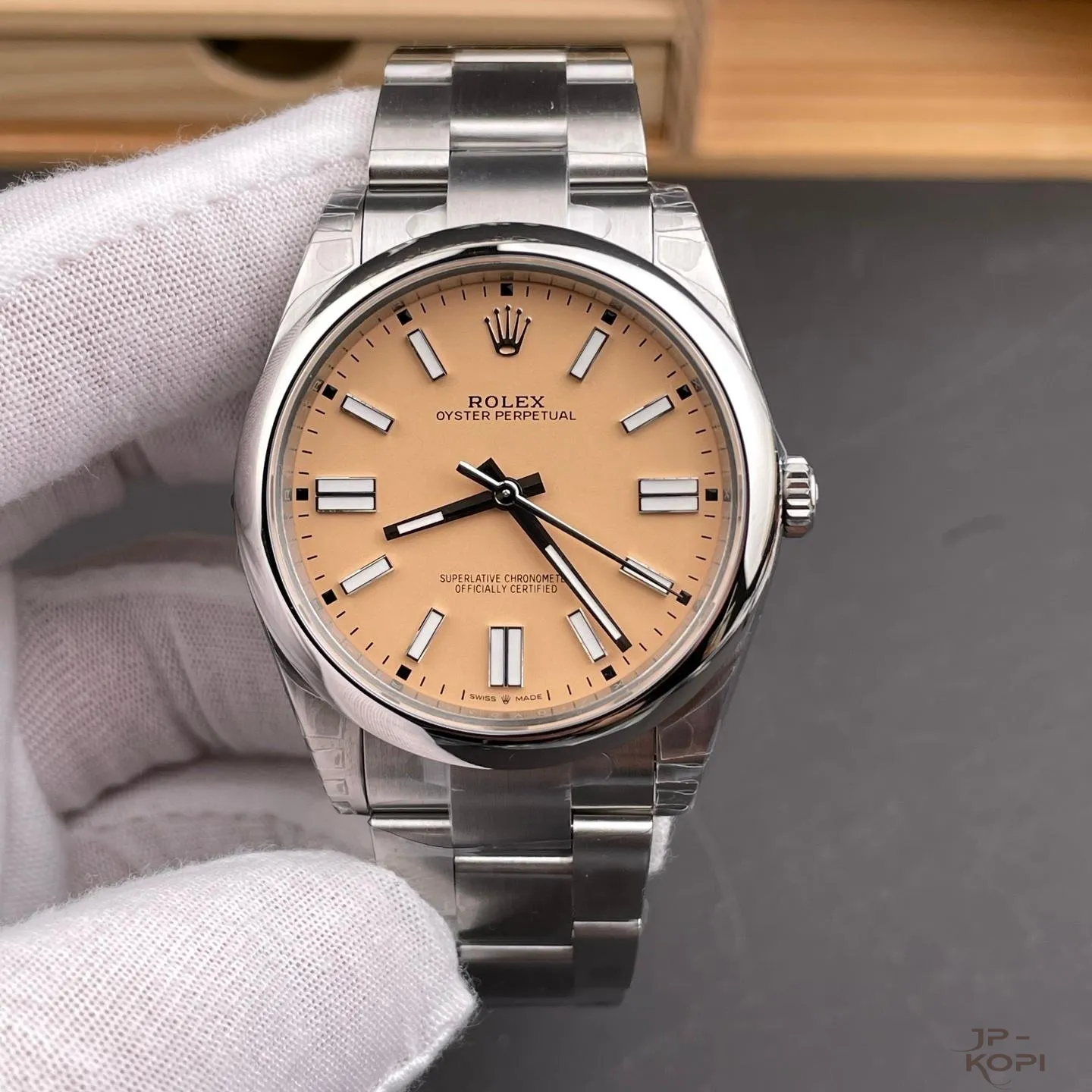 ロレックス オイスターパーペチュアル 134300|ベージュダイアル ノンデイト 41mm 【VS工場製】 - 画像 (2)