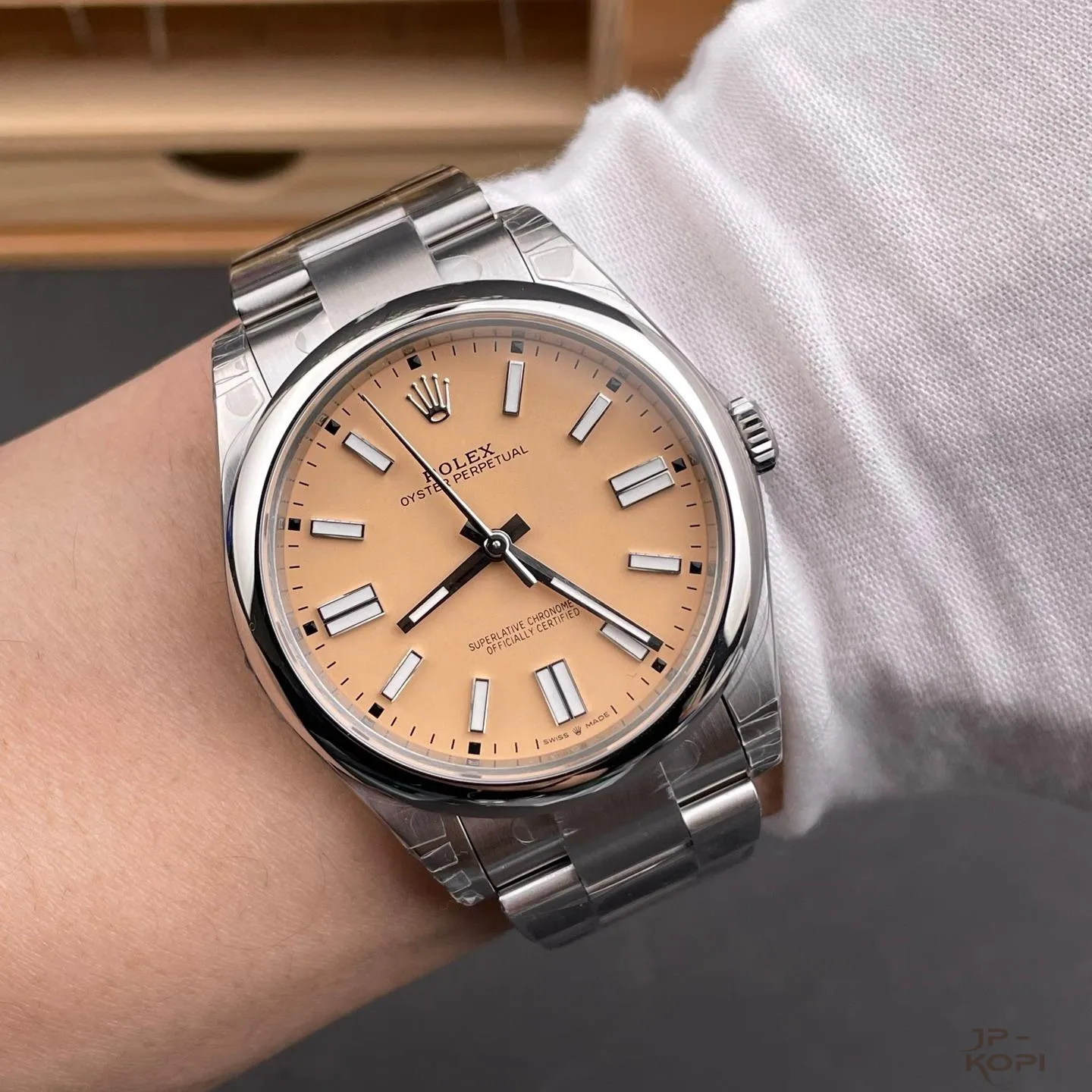 ロレックス オイスターパーペチュアル 134300|ベージュダイアル ノンデイト 41mm 【VS工場製】 - 画像 (11)