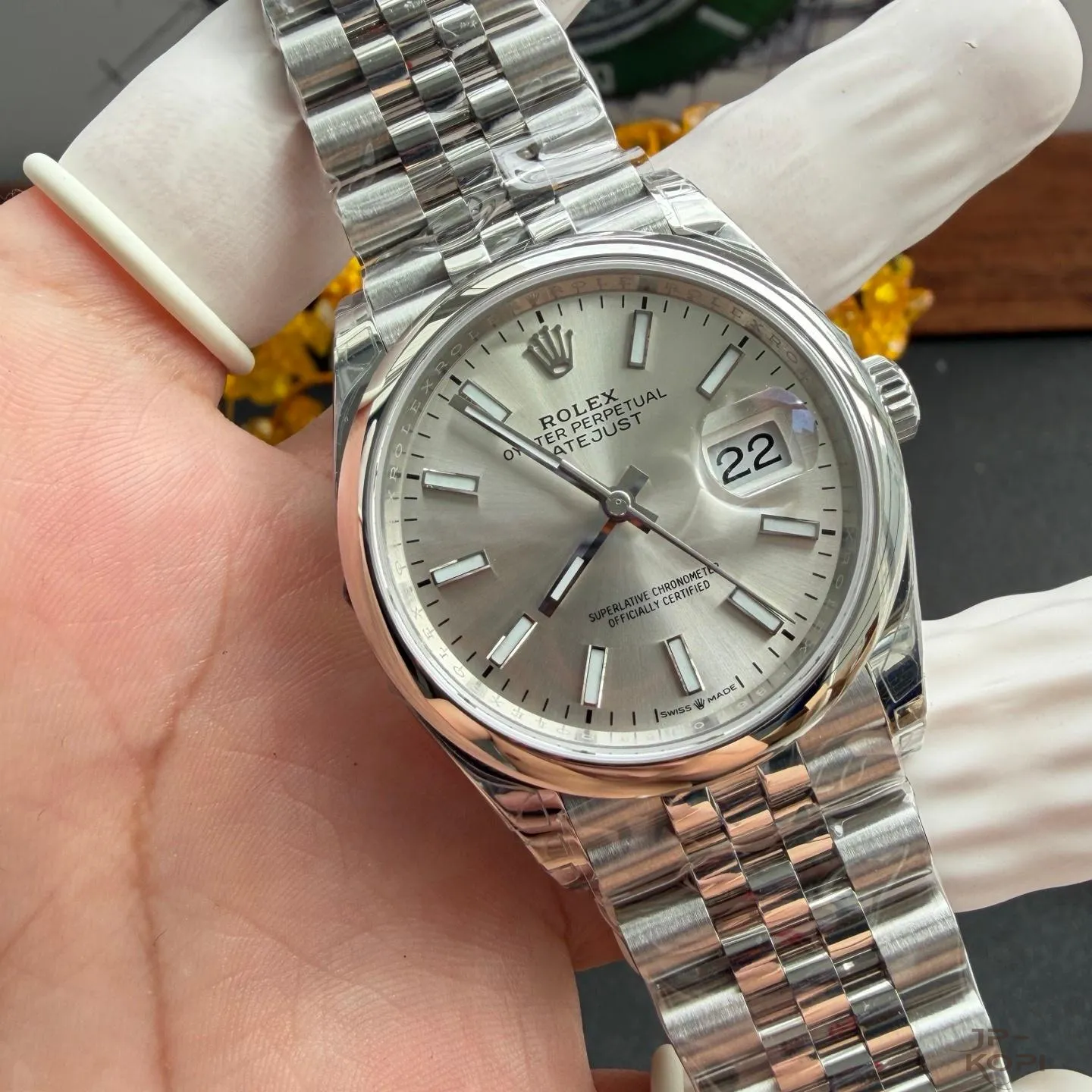 ロレックス デイトジャスト 36mm 126200-0001|シルバーダイアル × ジュビリーブレス 丹東Cal.3235【VS工場製】 - 画像 (3)