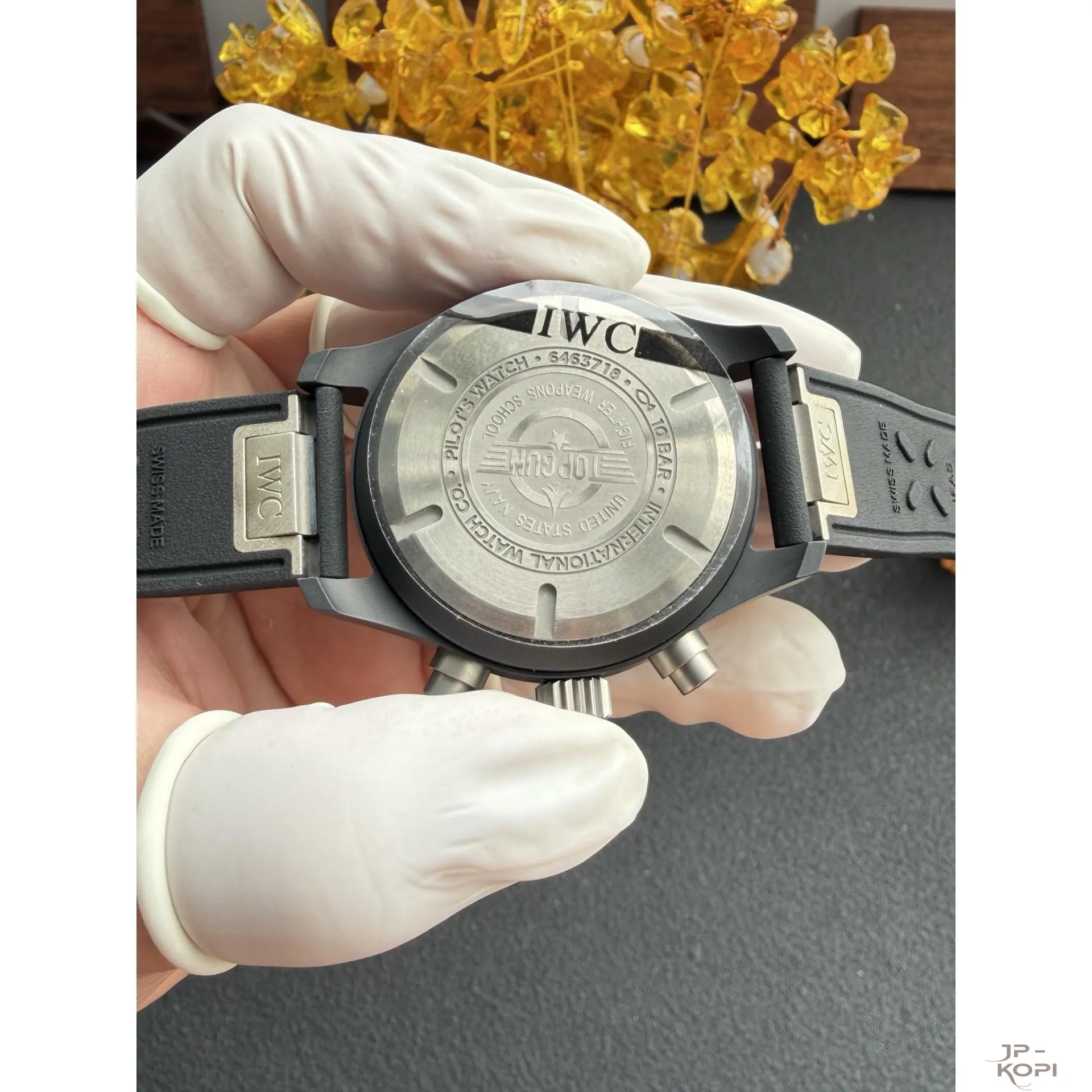 IWC パイロットウォッチ クロノグラフ 41 トップガン IW389401|ブラックセラミック × 丹東Cal.69385【APS製】 - 画像 (10)