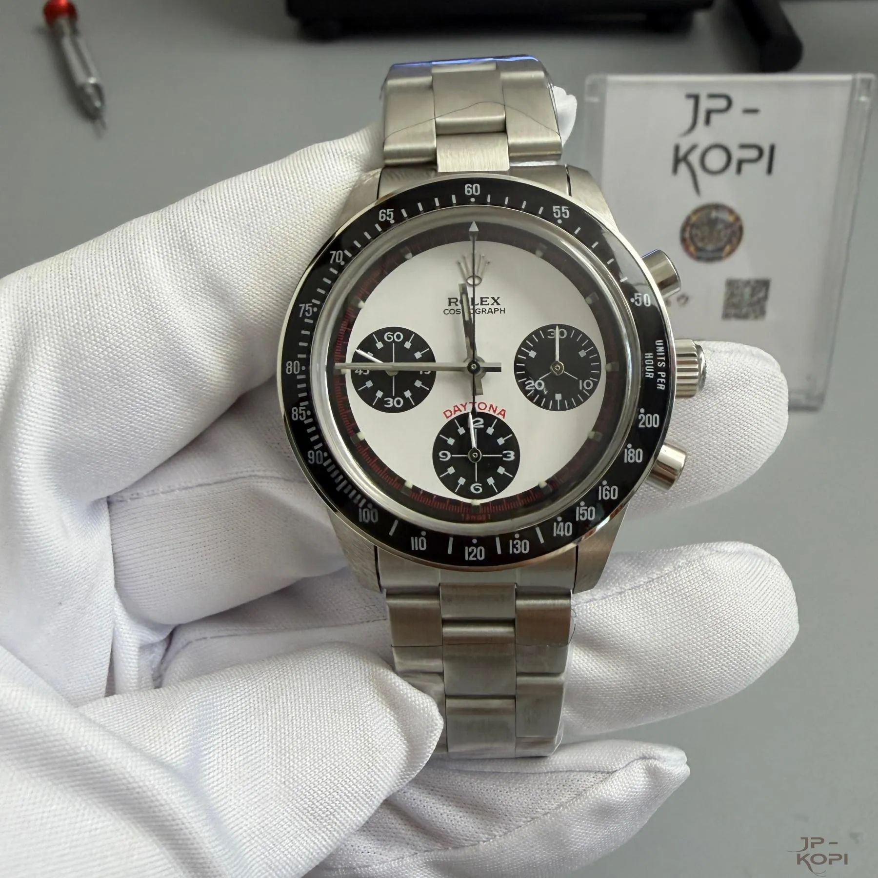 ロレックス デイトナ ポール・ニューマン Ref.6241 | 1968年 ホワイトダイヤル × オイスターブレスレット【MS工場製】 - 画像 (2)