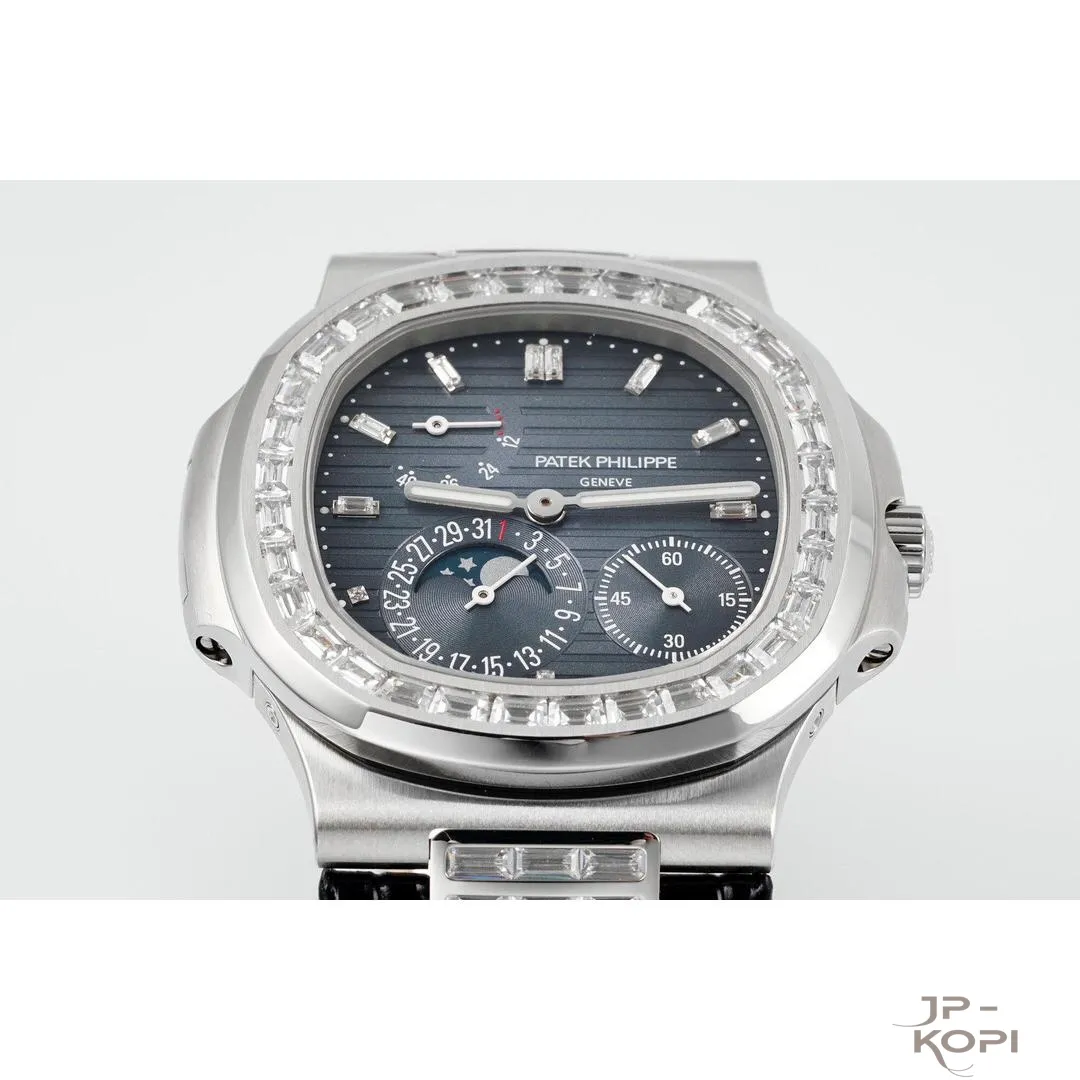 パテック・フィリップ ノーチラス 5722G-001|ネイビー × バゲットダイヤ 丹東Cal.240 V3【PPF工場製】 - 画像 (5)