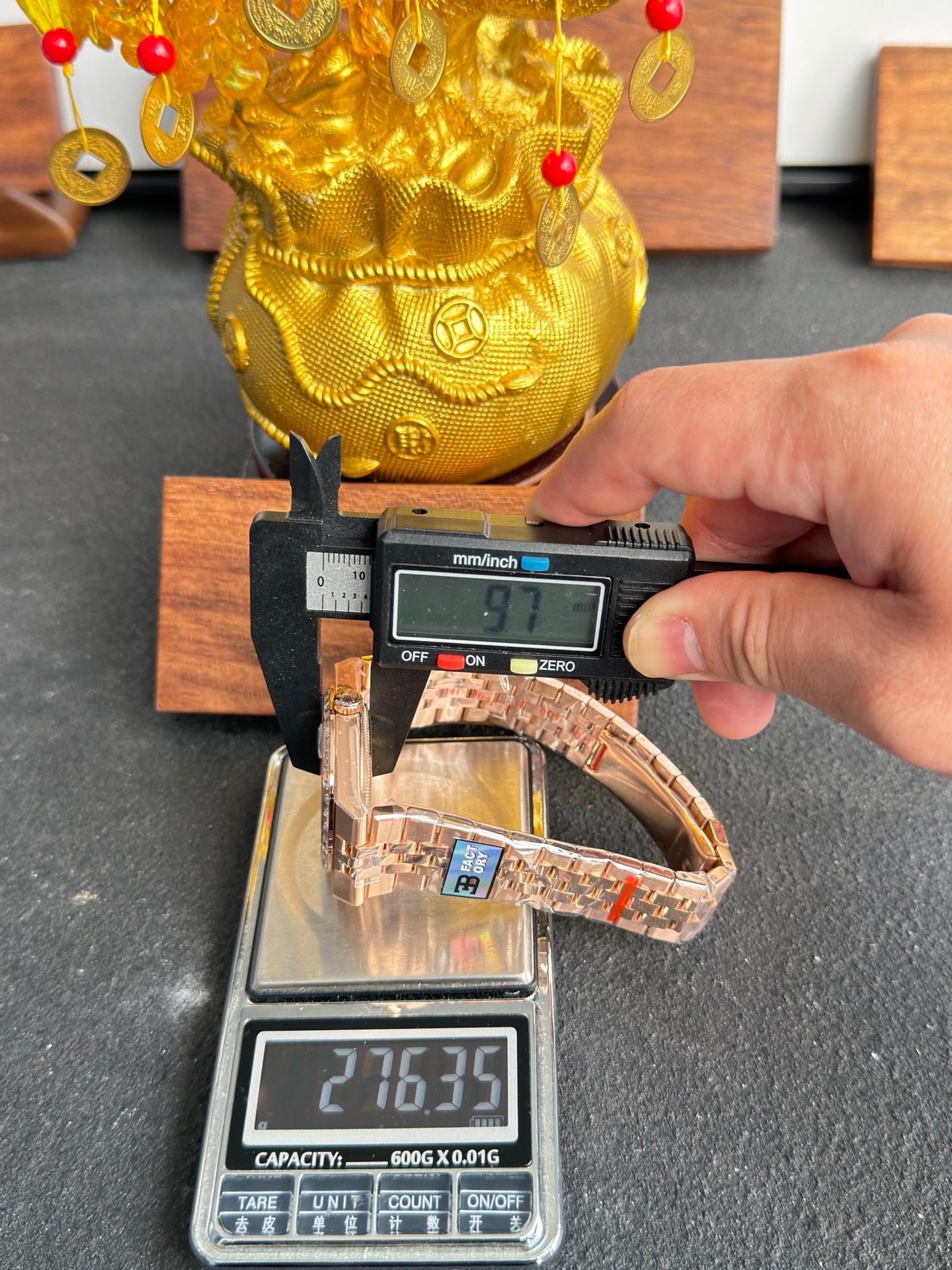 ロレックス ランドドゥエラー 127385TBR| ローズゴールド × ホワイトダイヤル × バゲットダイヤ 一体式Cal.7135【B工場V2】 - 画像 (11)