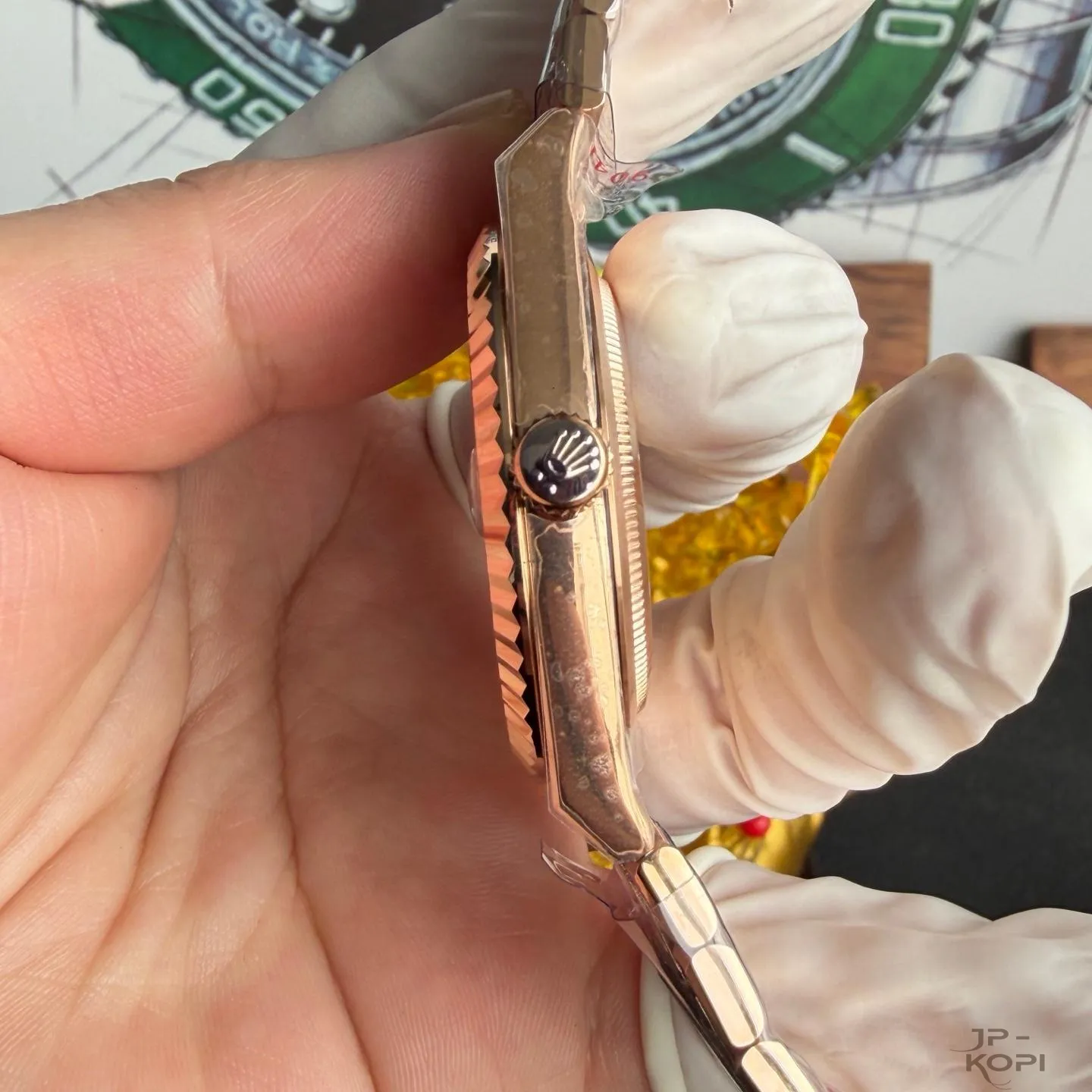 ロレックス ランドドゥエラー 127335 | ローズゴールド × ホワイトハニカムダイヤル × フルーテッドベゼル 一体式Cal.7135【B工場V2】 - 画像 (5)