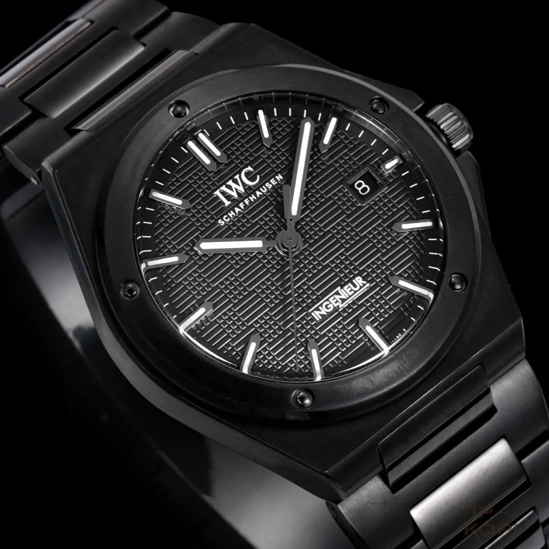 IWC インヂュニア・オートマティック 40 IW338903|ブラック文字盤 × DLCブラック【BLS工場製】 - 画像 (6)
