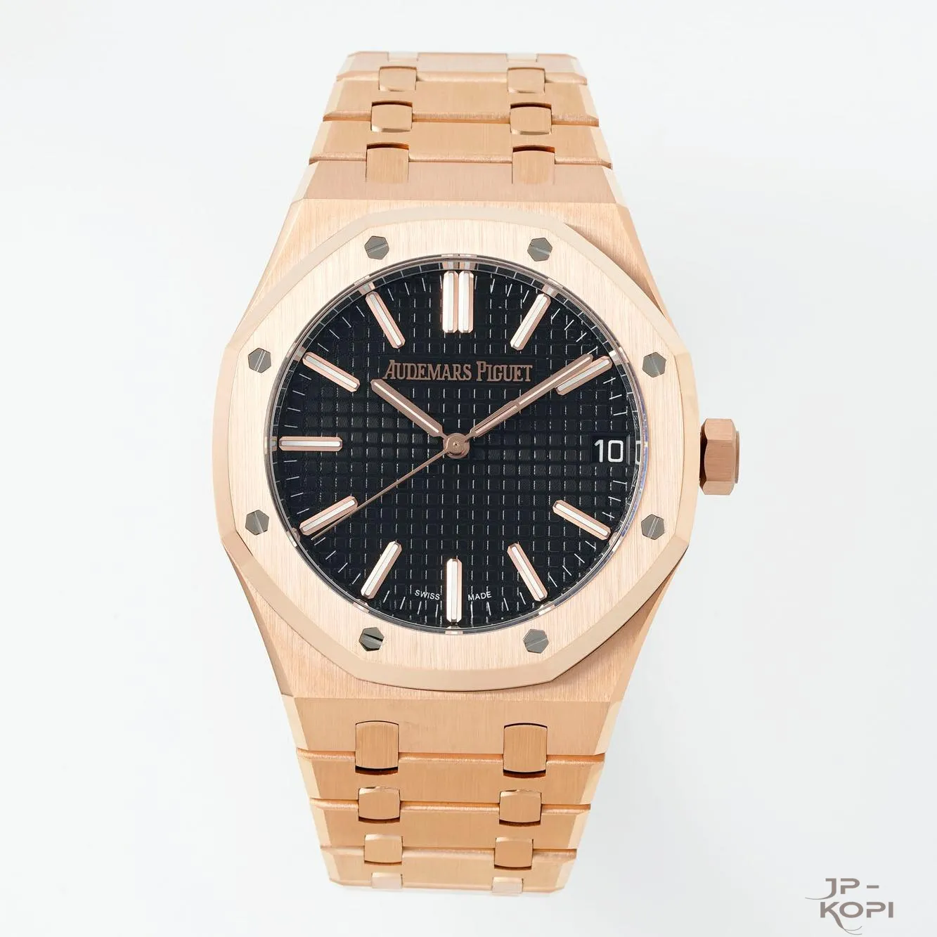 オーデマ・ピゲ ロイヤルオーク 41mm 15510OR|ブラック文字盤 × ローズゴールドブレス 加重版【DDF工場製】 - 画像 (2)