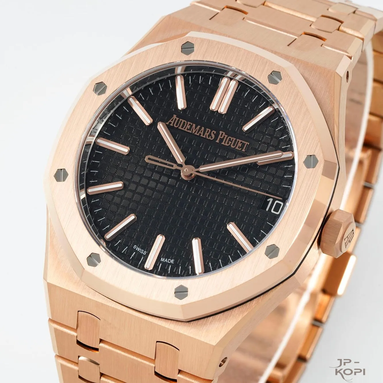 オーデマ・ピゲ ロイヤルオーク 41mm 15510OR|ブラック文字盤 × ローズゴールドブレス 加重版【DDF工場製】 - 画像 (3)