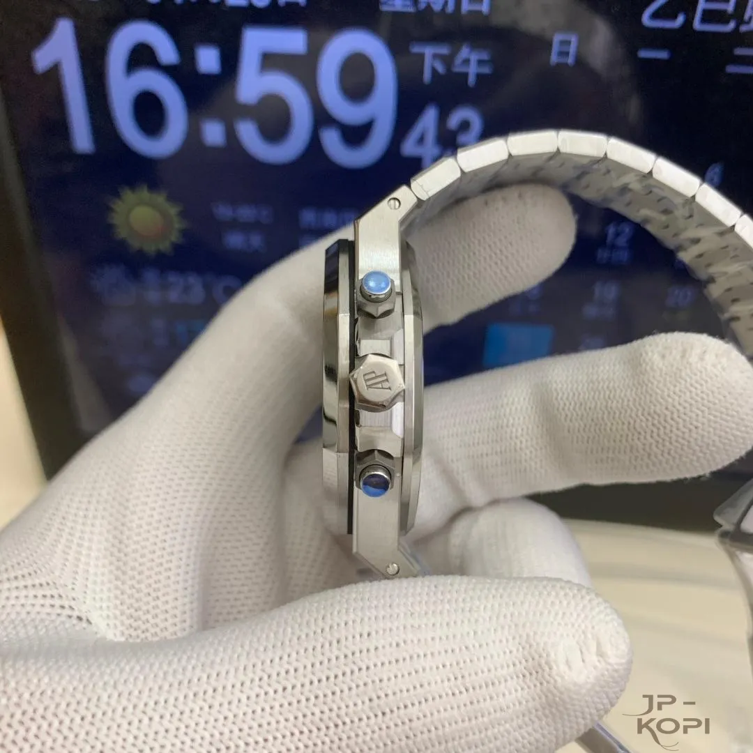 オーデマ・ピゲ ロイヤル オーク クロノグラフ 38mm 26315ST|シルバー文字盤 × ブルーカウンター【APS工場製】 - 画像 (7)